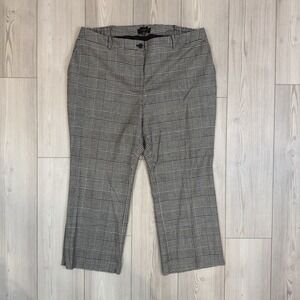 Talbots 18W Raleigh Lined Wool Blend Houndstooth Plaid Dress Pants Stretch‎